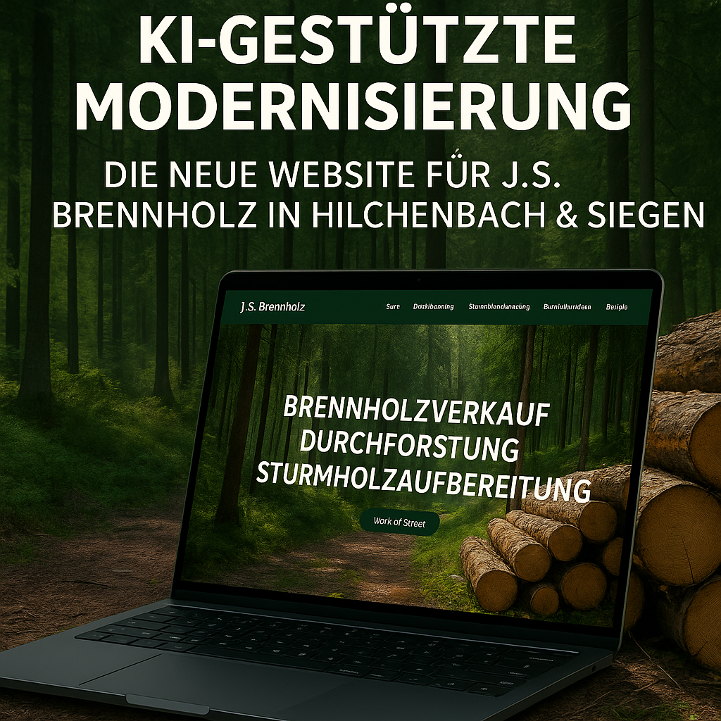 J.S. Brennholz Website Modernisierung - KI Webdesign für Forstbetrieb in Hilchenbach und Siegen